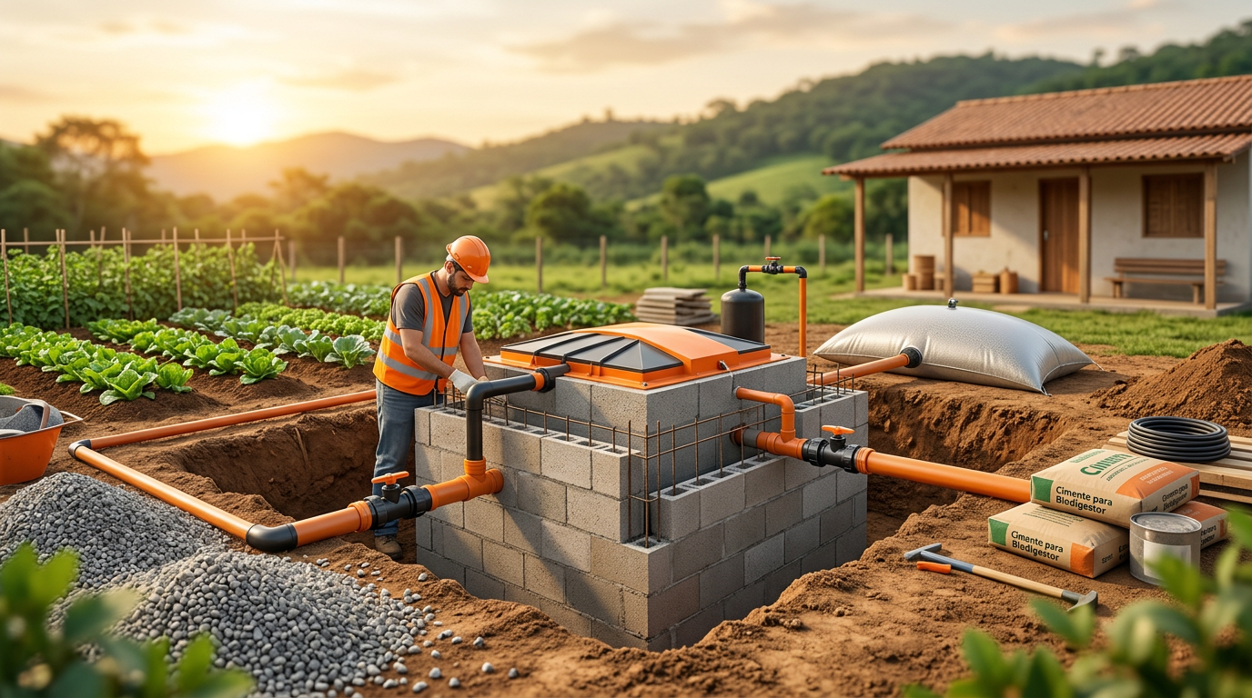 Biodigestores Caseiros: Tratamento de Esgoto e Geração de Gás para Propriedades Rurais