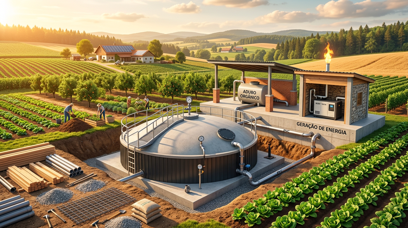 Biodigestores para Pequenas Propriedades: Geração de Energia e Adubo Orgânico