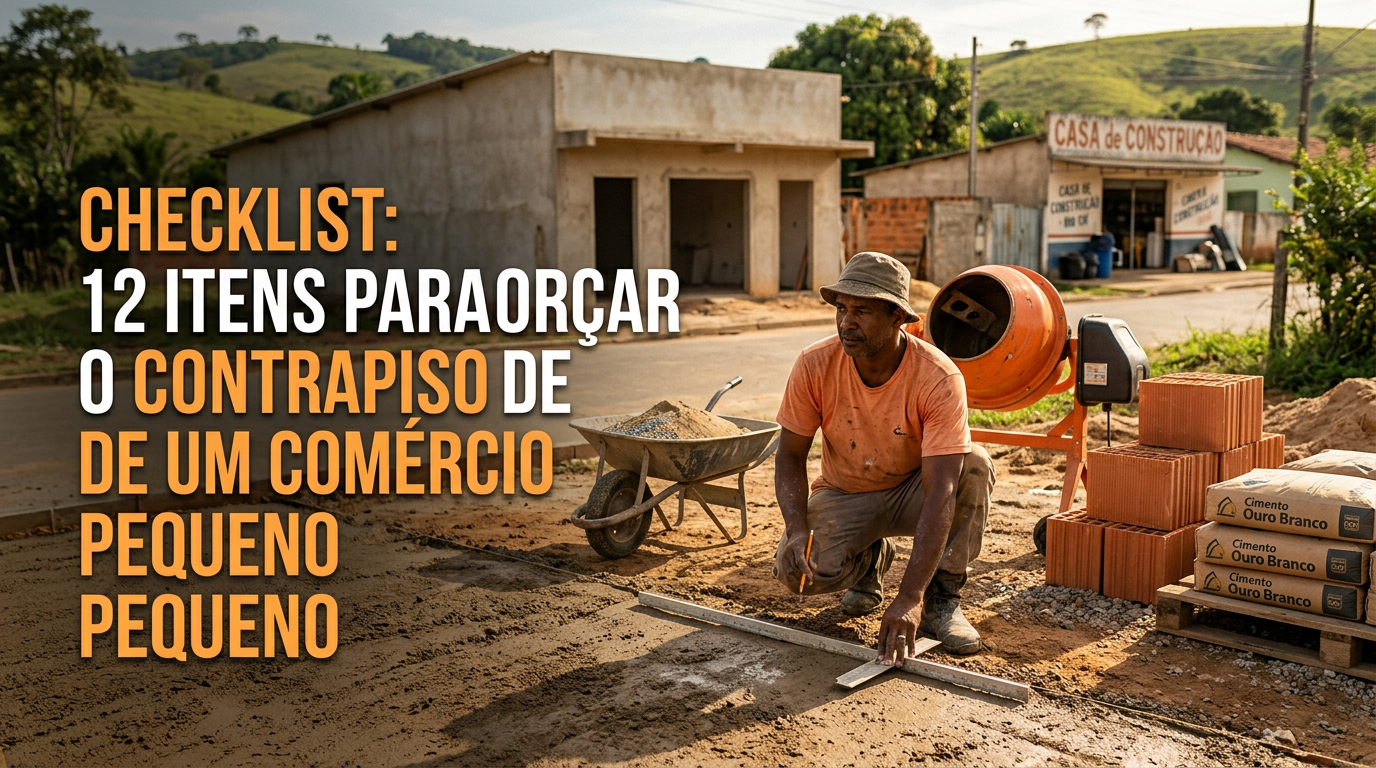 Checklist: 12 itens para orçar o contrapiso de um comércio pequeno