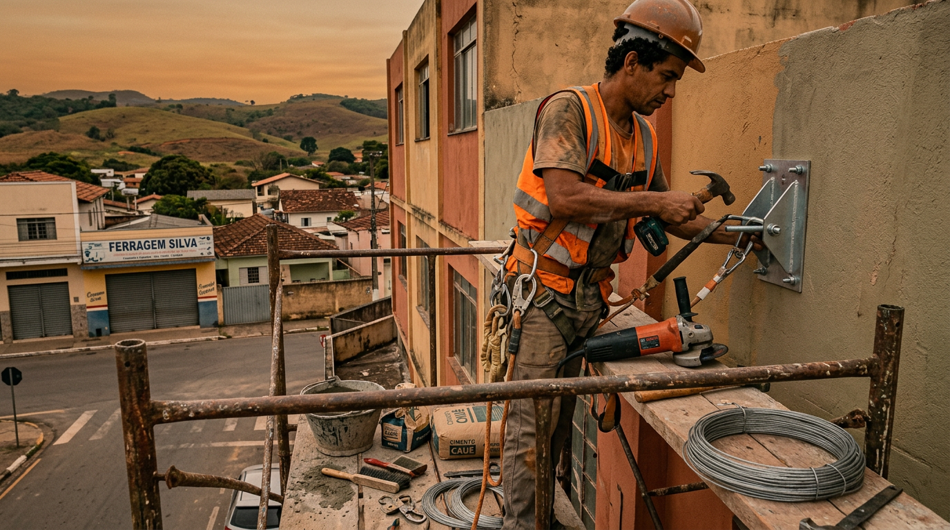 Critérios de seleção e instalação de dispositivos de ancoragem predial para manutenção de fachadas em edifícios comerciais de múltiplos andares