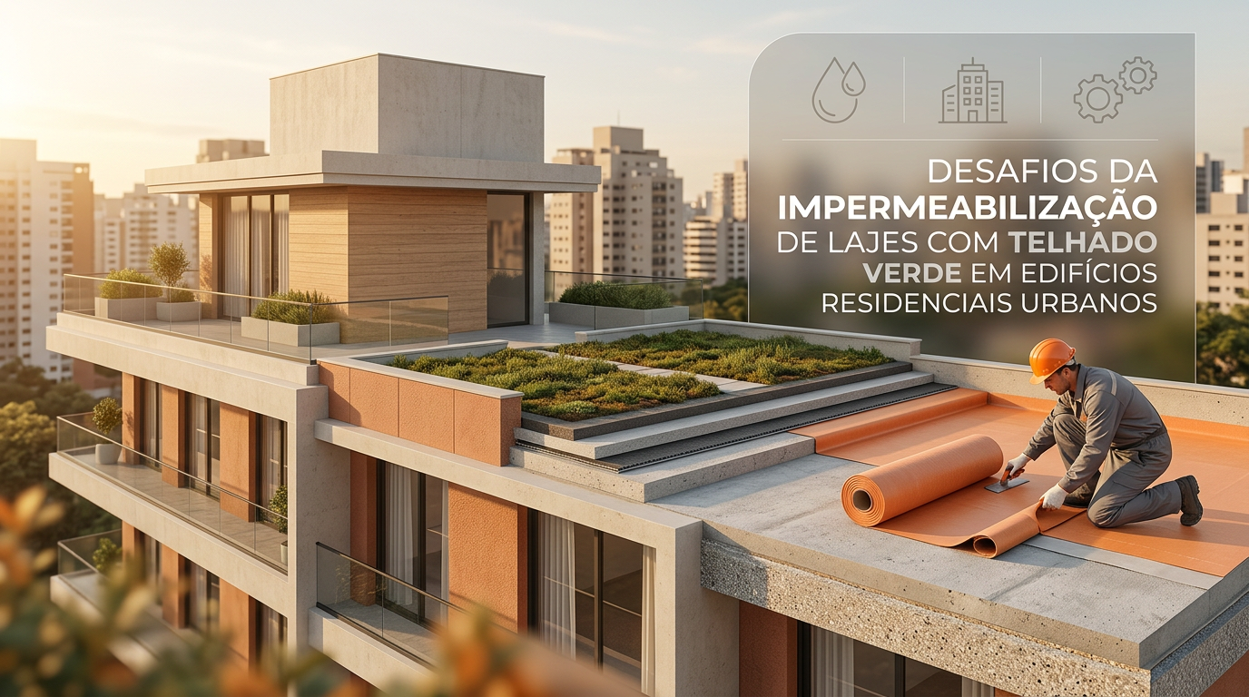 Desafios da impermeabilização de lajes com telhado verde em edifícios residenciais urbanos