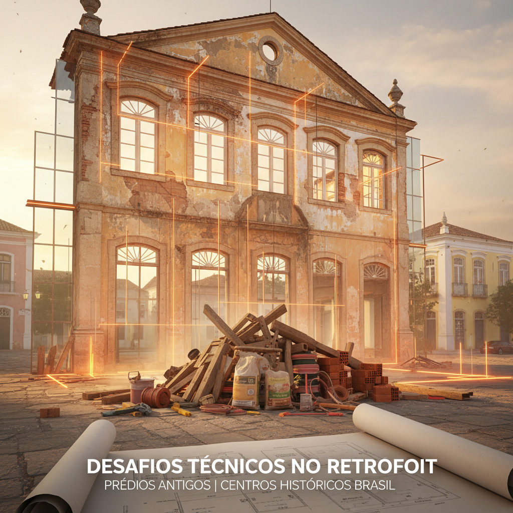 Desafios técnicos no retrofit de prédios antigos em centros históricos degradados no Brasil