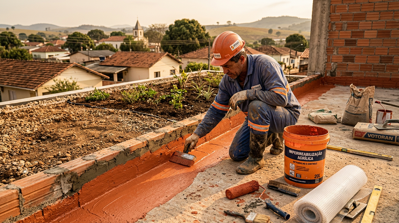 Especificação e controle de retrabalho em sistemas de impermeabilização acrílica para telhados verdes extensivos em edifícios corporativos