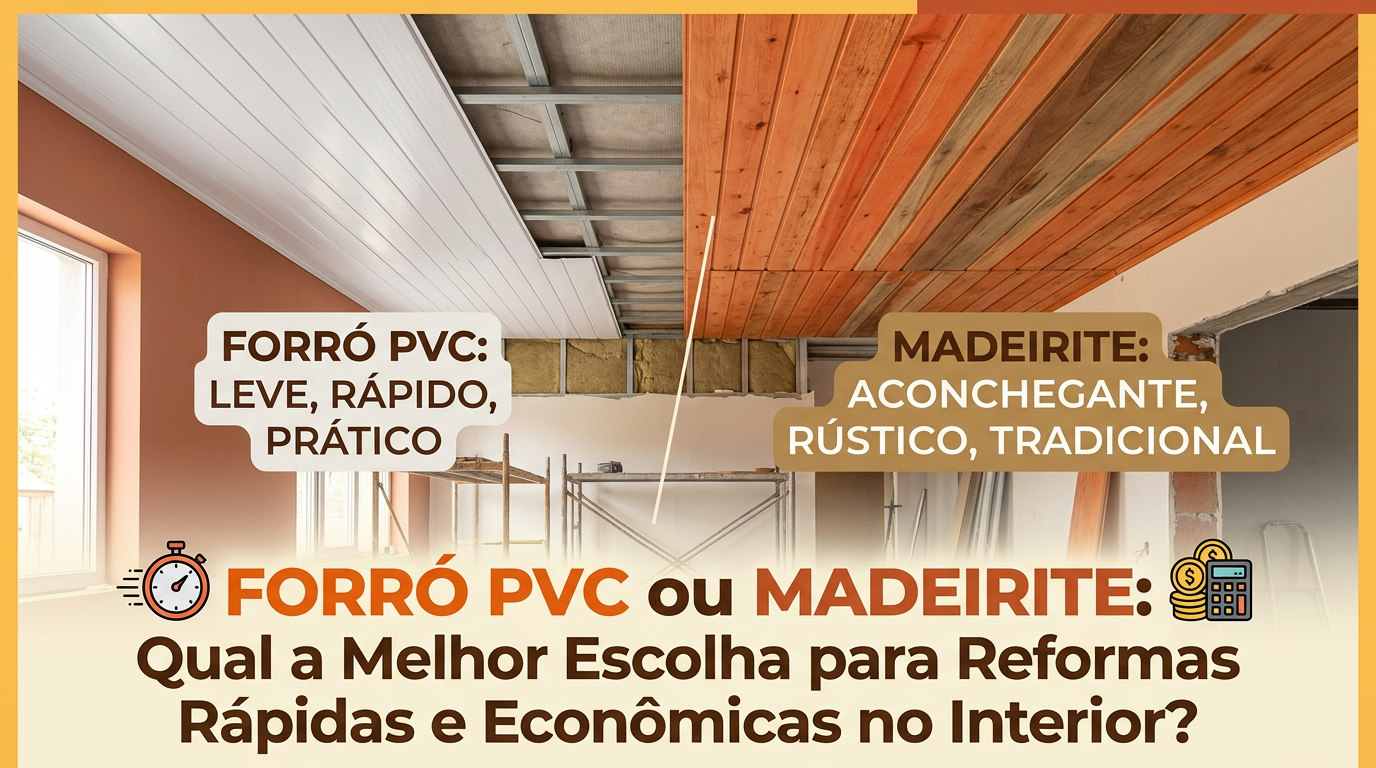 Forro PVC ou Madeirite: Qual a Melhor Escolha para Reformas Rápidas e Econômicas no Interior?