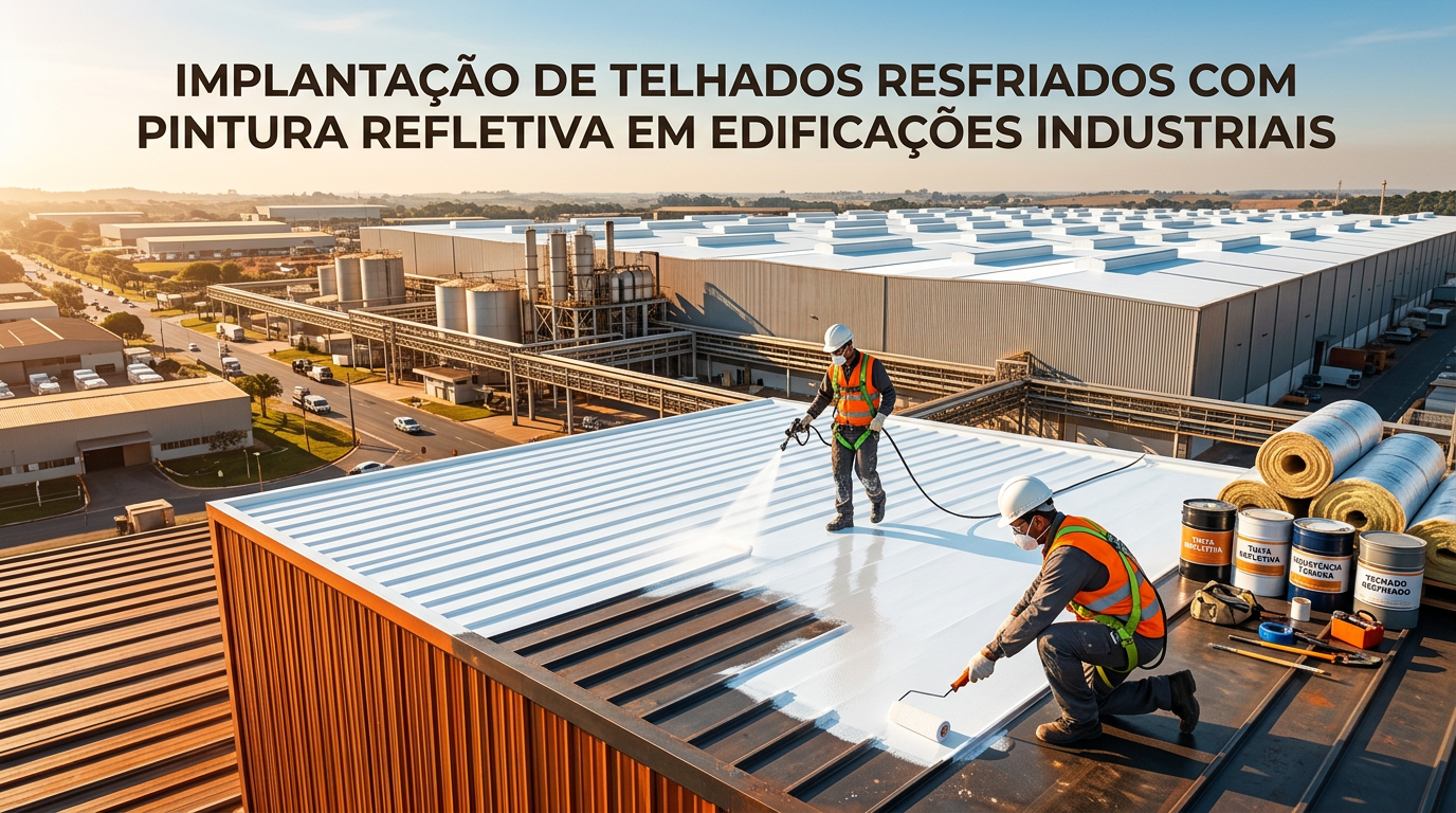 Implantação de telhados resfriados com pintura refletiva em edificações industriais