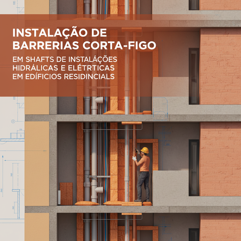 Instalação de barreiras corta-fogo em shafts de instalações hidráulicas e elétricas em edifícios residenciais