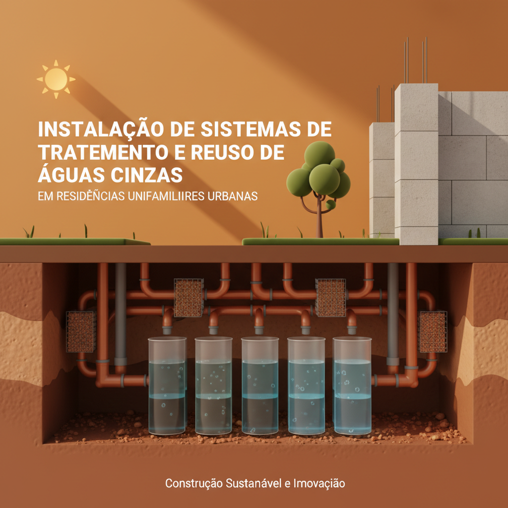 Instalação de sistemas de tratamento e reuso de águas cinzas em residências unifamiliares urbanas