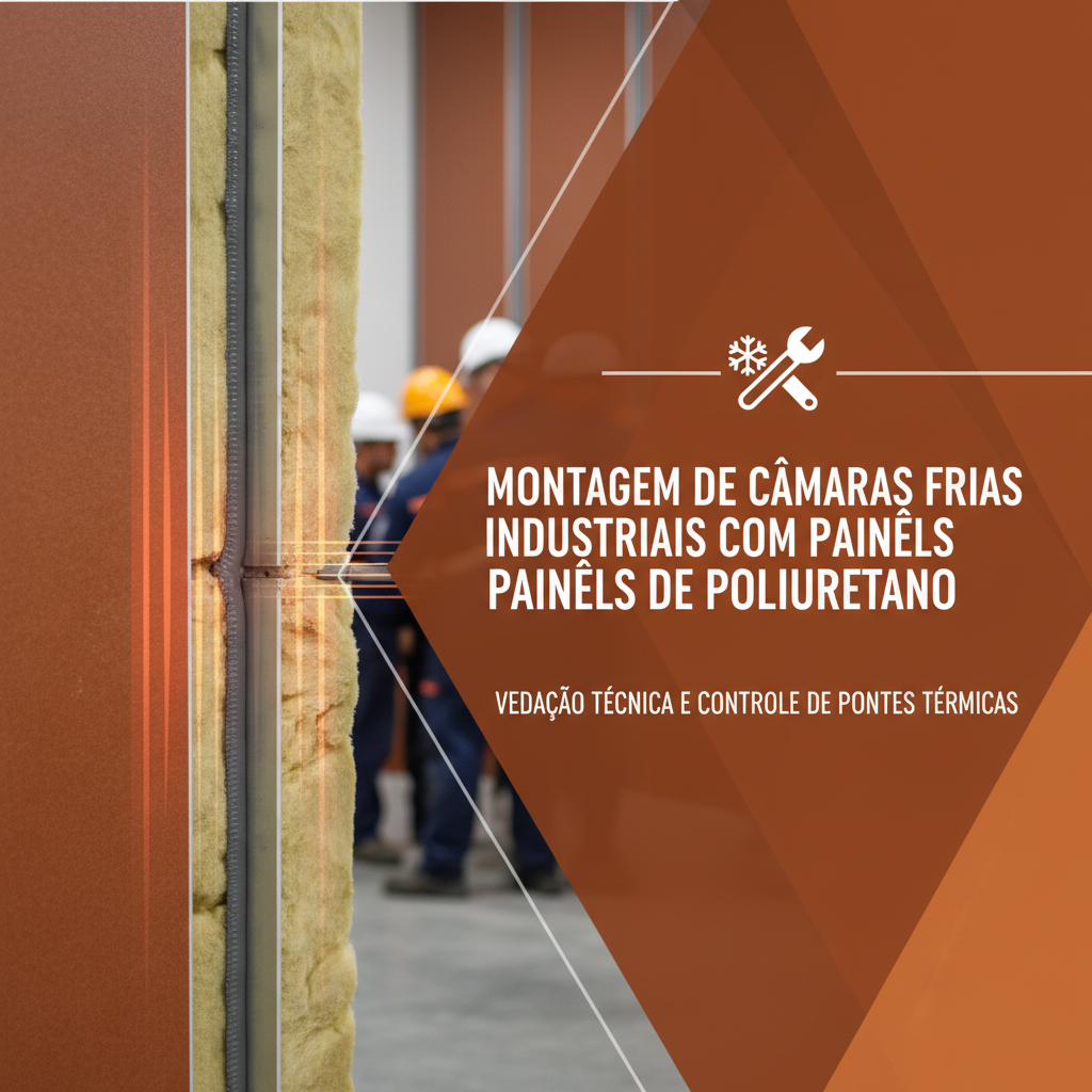 Montagem de câmaras frias industriais com painéis de poliuretano: Vedação técnica e controle de pontes térmicas