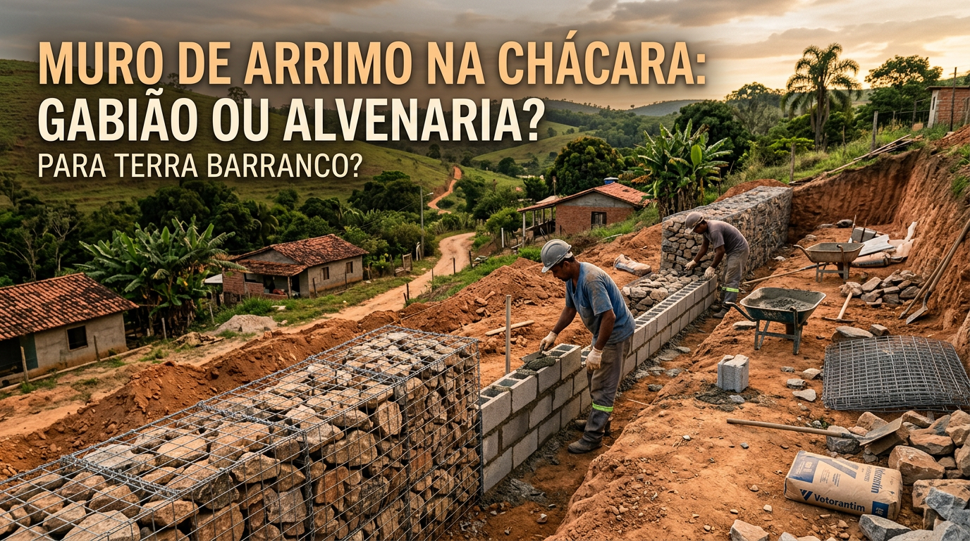 Muro de Arrimo na Chácara: Fazer de Gabião ou Alvenaria para Terra Barranco?