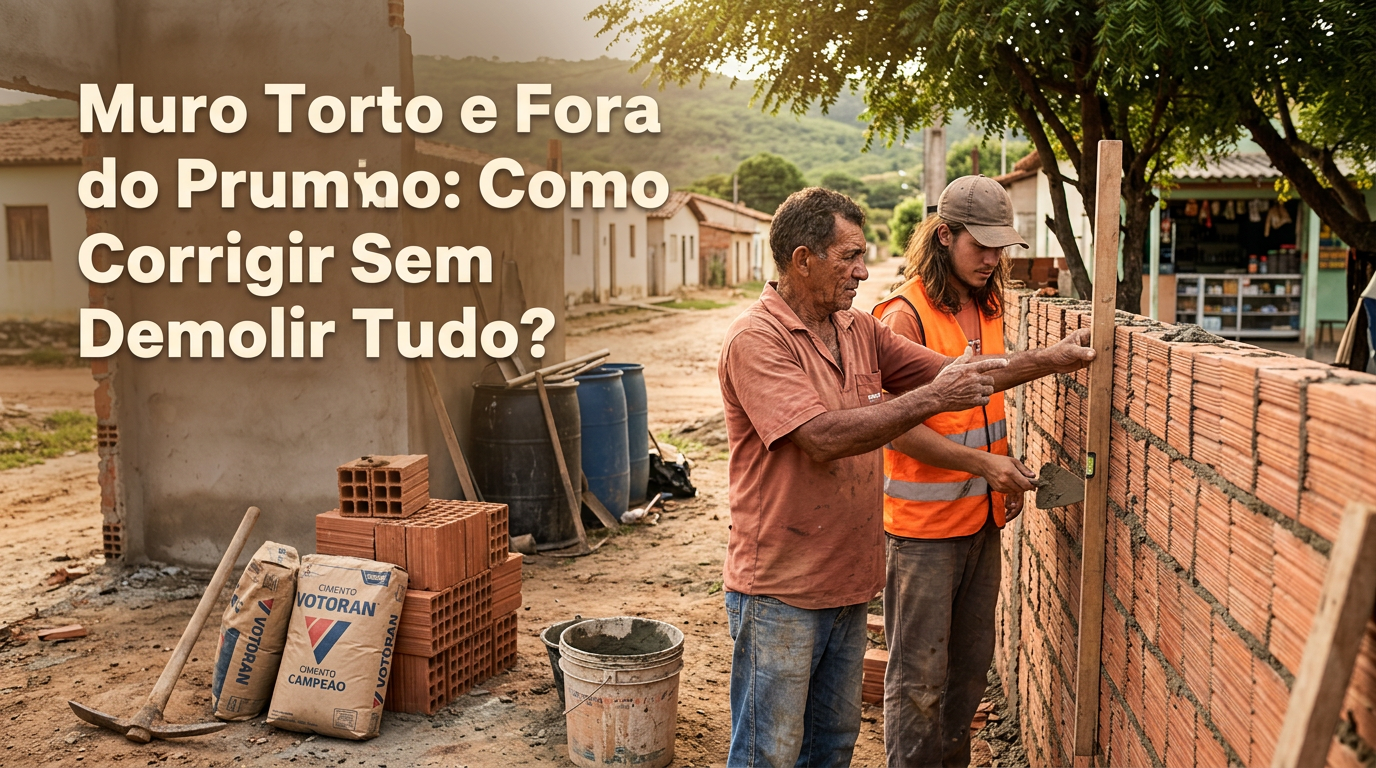 Muro Torto e Fora do Prumo: Como Corrigir Sem Demolir Tudo?