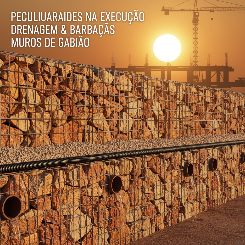 Peculiaridades na execução de drenagem e barbacãs em muros de contenção por gravidade com gabião