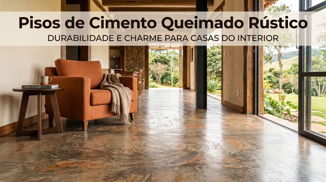 Pisos de Cimento Queimado Rústico: Durabilidade e Charme para Casas do Interior