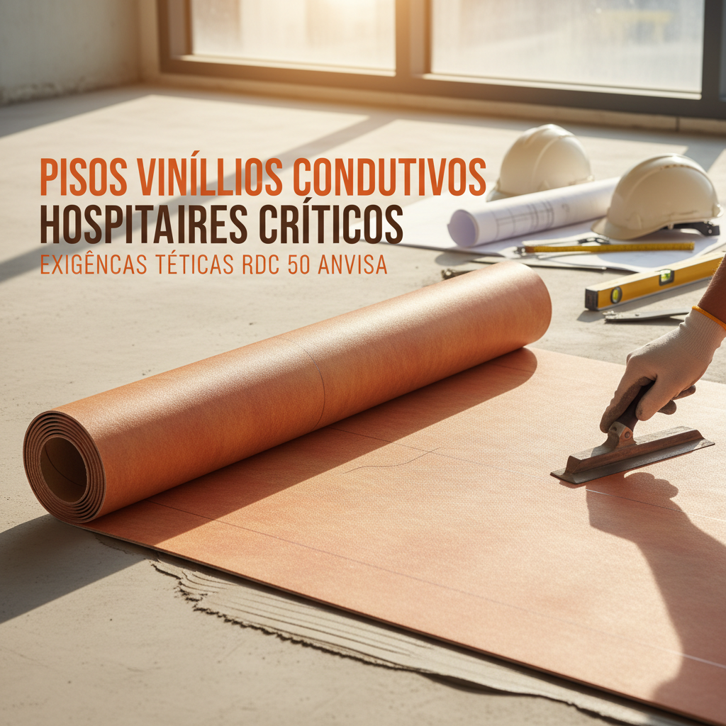 Pisos vinílicos condutivos em ambientes hospitalares críticos: exigências técnicas da RDC 50 da Anvisa