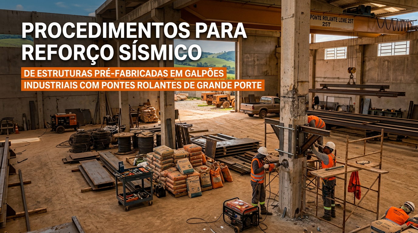 Procedimentos para reforço sísmico de estruturas pré-fabricadas de concreto em galpões industriais com pontes rolantes de grande porte