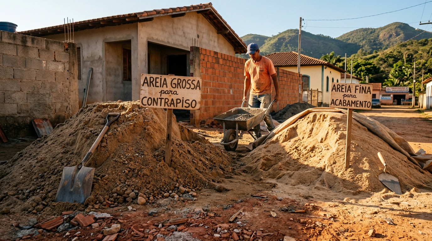 Qual Tipo de Areia Usar: Grossa para Contrapiso ou Fina para Acabamento?