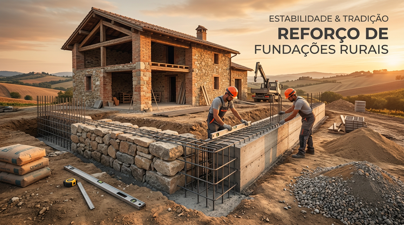 Reforma e Reforço de Fundações Antigas: Estabilidade para Construções Rurais com Materiais Locais