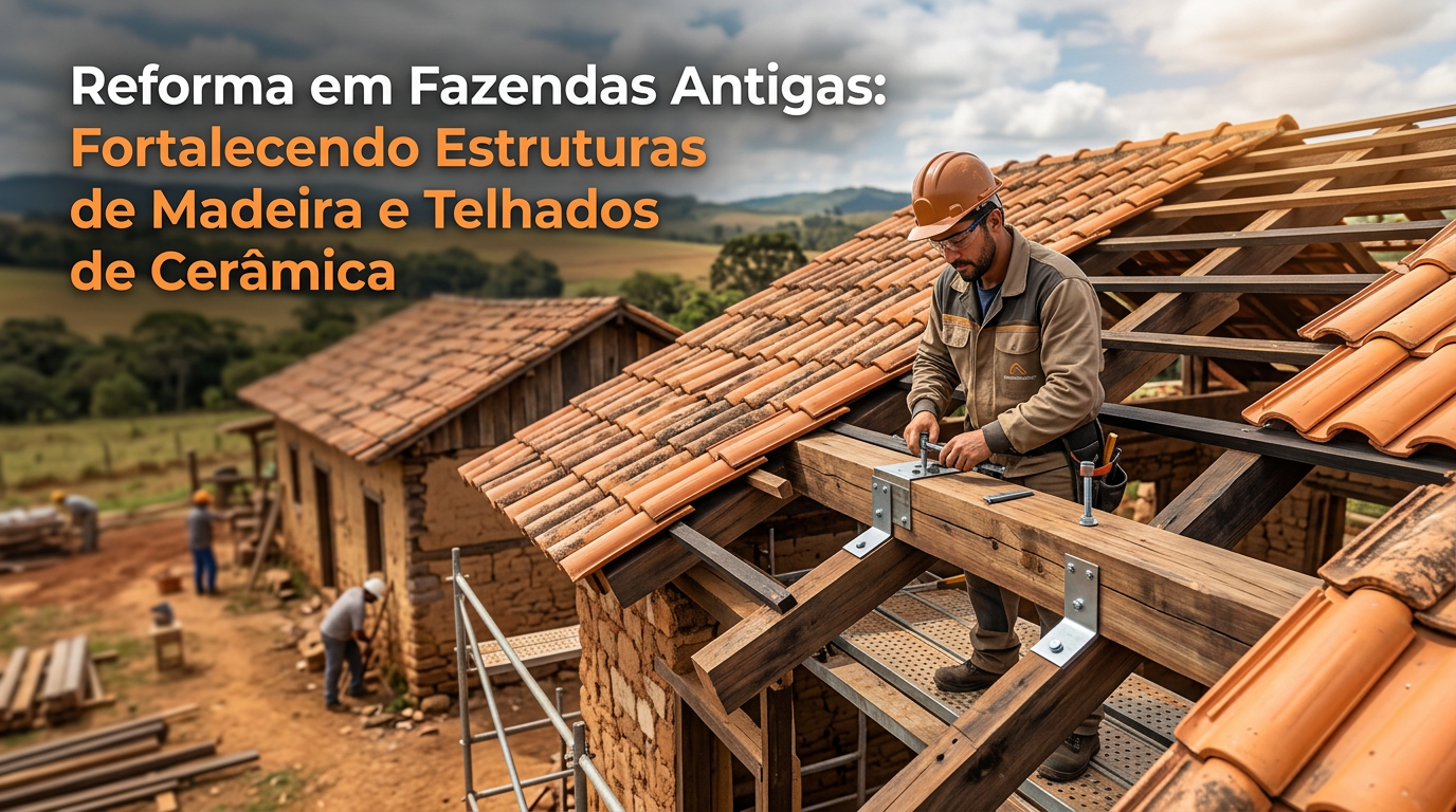 Reforma em Fazendas Antigas: Fortalecendo Estruturas de Madeira e Telhados de Cerâmica