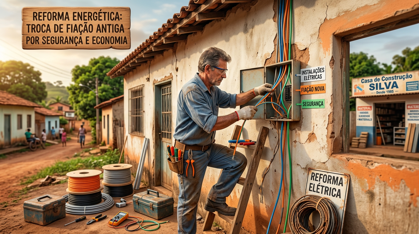 Reforma Energética: Troca de Fiação Antiga por Segurança e Economia