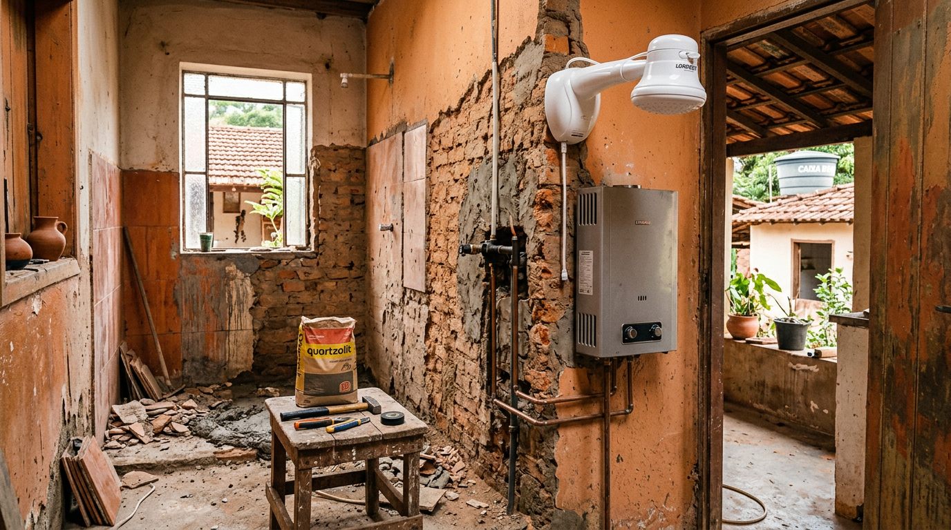Reforma no Banheiro: Chuveiro Elétrico ou a Gás para Casa Antiga?