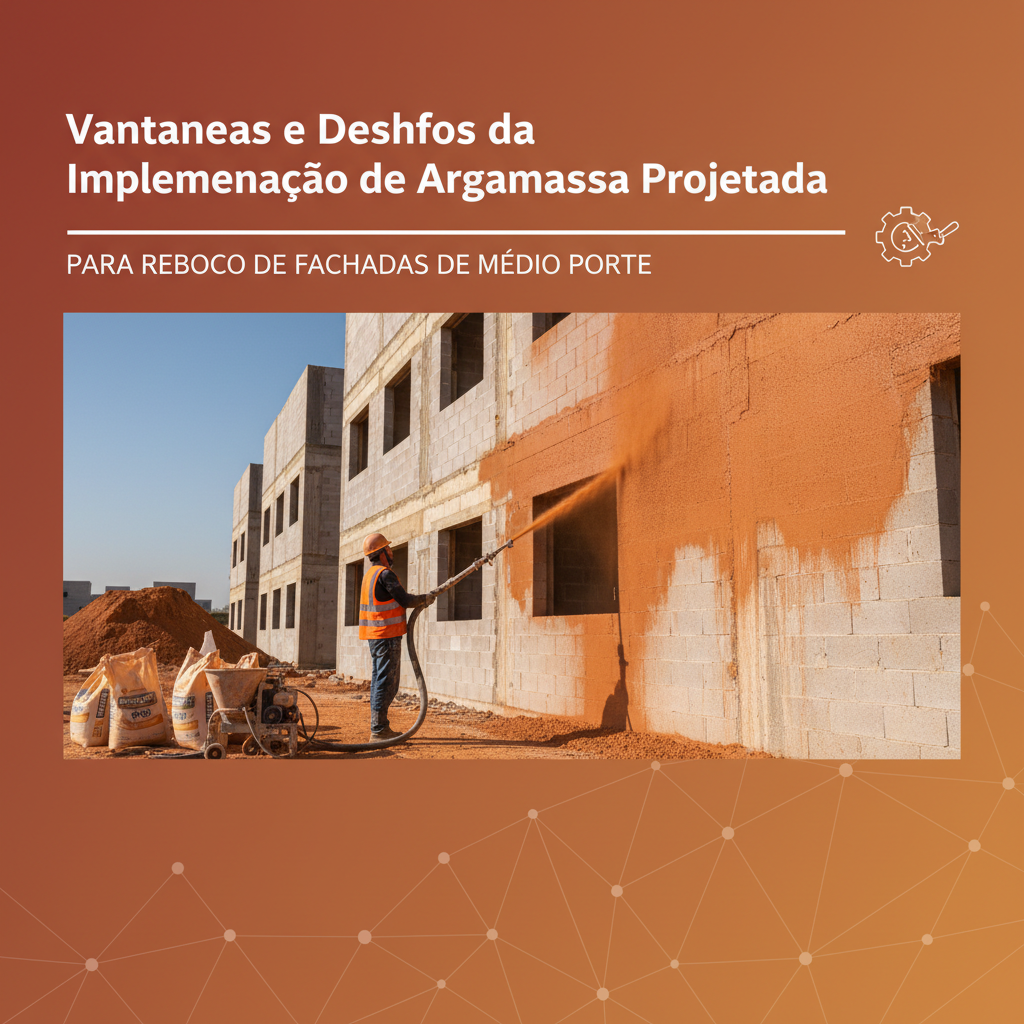 Vantagens e Desafios da Implementação de Argamassa Projetada para Reboco de Fachadas de Médio Porte