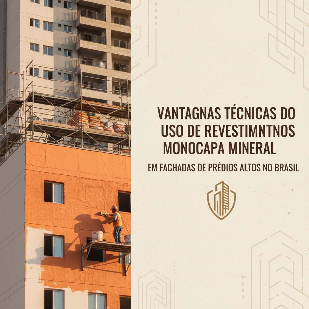 Vantagens técnicas do uso de revestimentos monocapa mineral em fachadas de prédios altos no Brasil